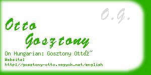 otto gosztony business card